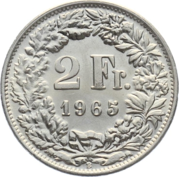 2 Franken 1965 B - Jubiläumsmünze 2025 für Personen mit Jahrgang 1965